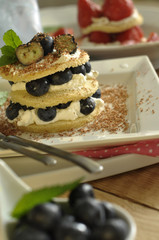 Blaubeeren mit Sahne