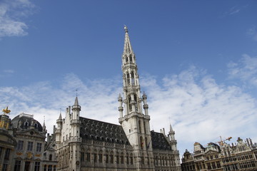 Fototapeta na wymiar Hôtel de ville sur la Grand Place à Bruxelles, Belgique