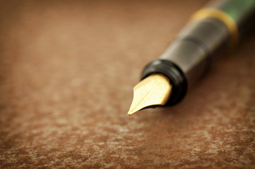 Fountain pen on iron