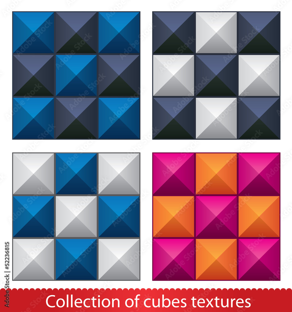 Poster seamless vector abstract cubes pattern.