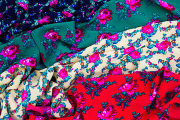 Góralska tkanina tekstura © kowal