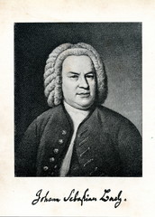 Portrait of german composer Johann Sebastian Bach