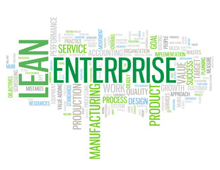 LEAN ENTERPRISE Tag Cloud (process improvement quality business)