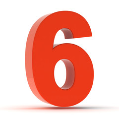 The Number Six - Red Plastic