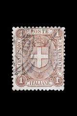 Fototapeta na wymiar pieczęć Królestwa Włoch w 1891 roku