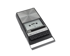 Vintage Cassette Tape Recorder Isolated