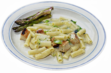 Chicken, Pasta and Broccoli in Alfredo Sauce