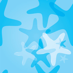 seamless pattern, marine starfish, vector background