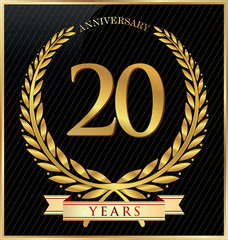 Anniversary golden label