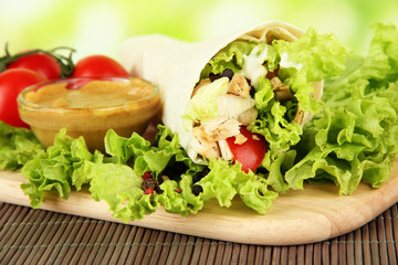 Kebab - grilled meat and vegetables,