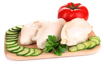 Boiled chicken breast