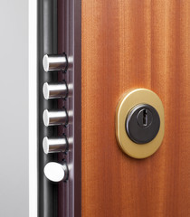 Wooden doors with lock 1