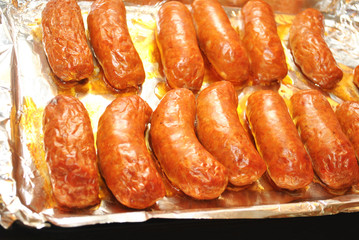 Greasy Italian Sausage Baked on Foil