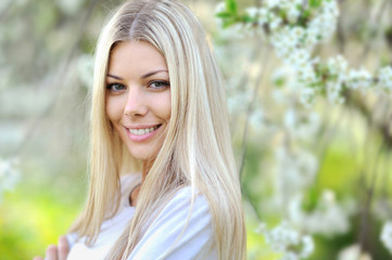 Beautiful girl face - close up portrait