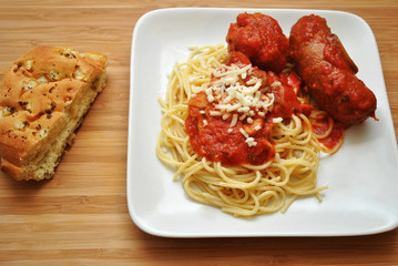 Italian Spaghetti Dinner with Meats