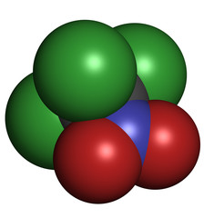 Chloropicrin (PS) chemical warfare agent. PS is also used as a f