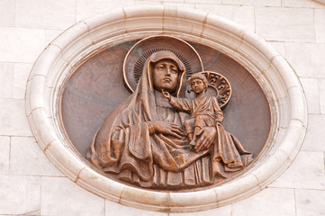 sculpture detail of  the Cathedral of Christ the Saviour
