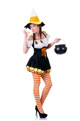 German girl in traditional festival clothing