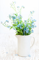 Bunch of forget-me-nots flowers