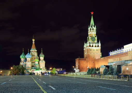   Red Square in night. Moscow. Russia