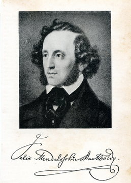 Portrait of german composer Mendelssohn
