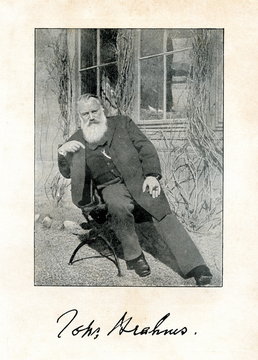 Portrait of german composer Brahms