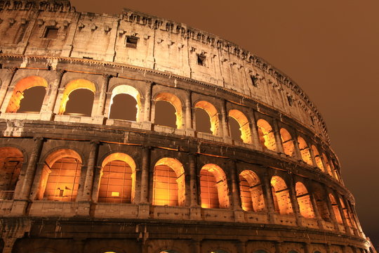 Colosseum at night, Rome, Italy