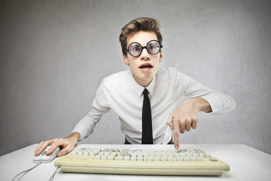 ironic businessman
