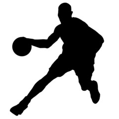 basketball player with ball