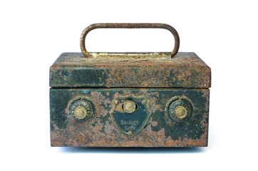 old black safe box