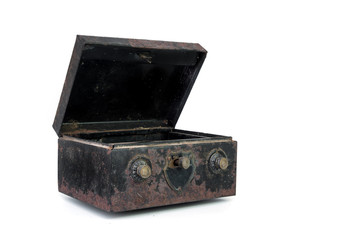 old black safe box