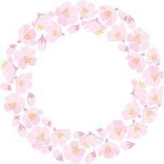 Round backround with apple blossom