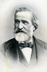 Portrait of italian composer Giuseppe Verdi - obrazy, fototapety, plakaty