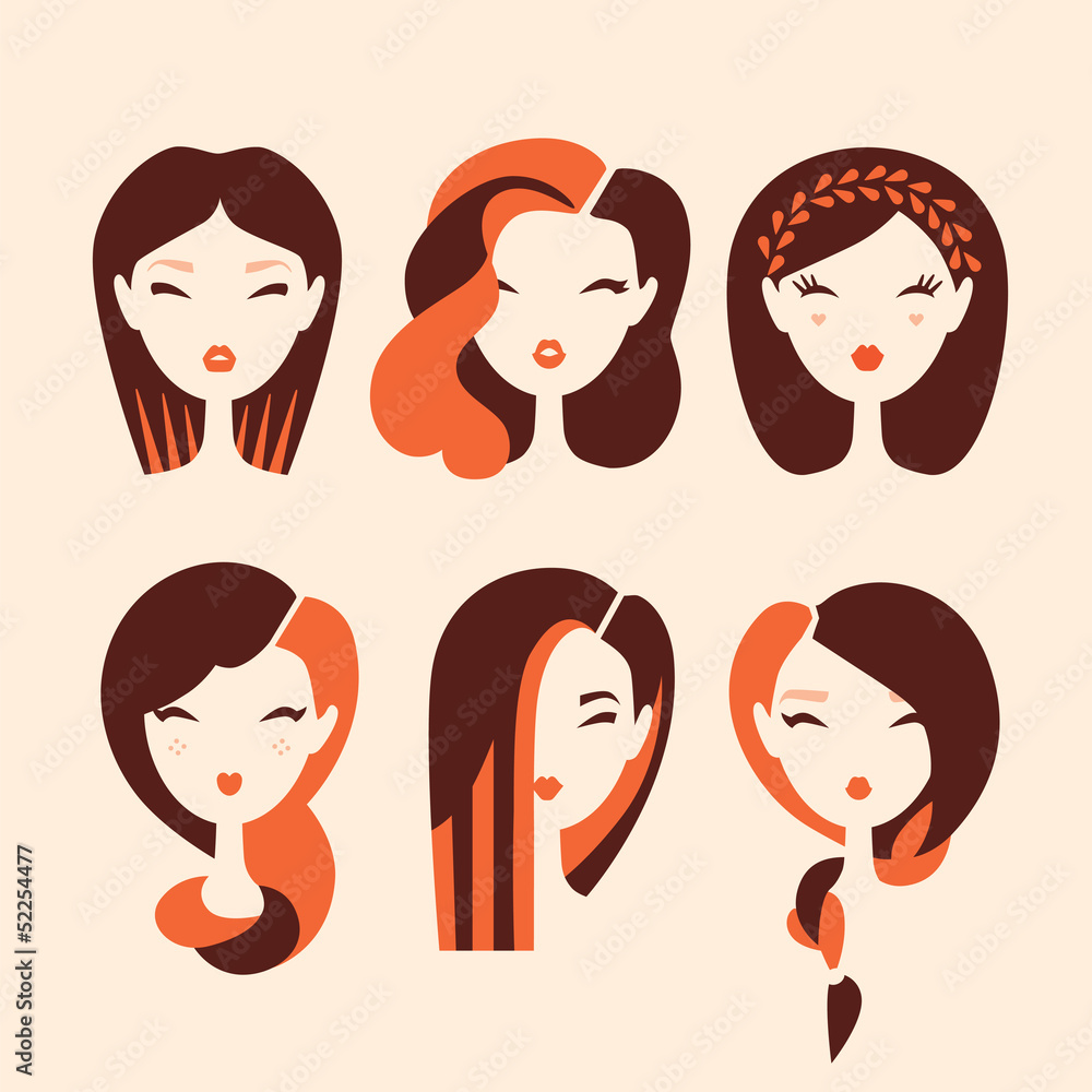 Wall mural hair collection