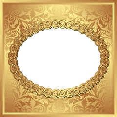 golden background with  transparent space insert