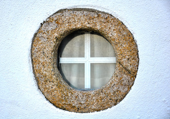 Marvao, Portugal, Alentejo, ventana circular de piedra