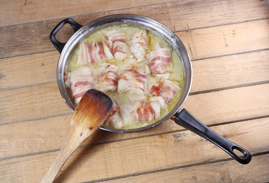 pescado con jamon