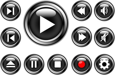 media buttons black 1