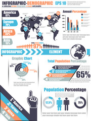 INFOGRAPHICS DEMOGRAPHIC  ELEMENT 11 BLUE