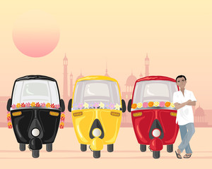row of tuk tuks