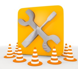 3d render of a technical mechanic icon
