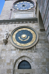 Detail of the Cathedral of Messina belfry, Italy