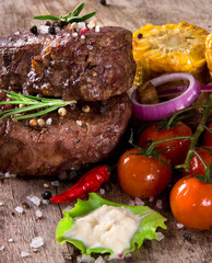 Delicious beef steak