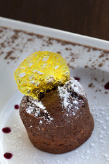 Dessert, fondant, chocolat, gâteau, pâtisserie, sucre