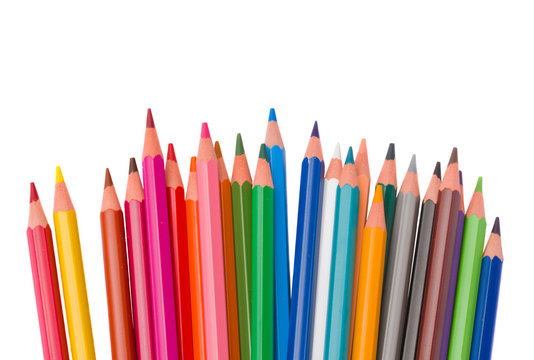 set of  multicolored pencils