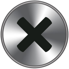 Bottone metallico annulla/canc
