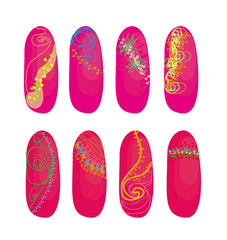 Fototapeta premium vector nail designs