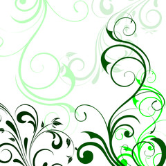 Autumn vector floral background.