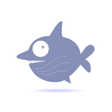 sweet and funny shark vector illustration