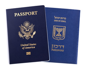 Naklejka premium Double Nationality - American & Israeli